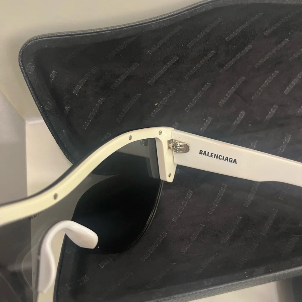 Balenciaga Silver Reflective Wearable Glasses